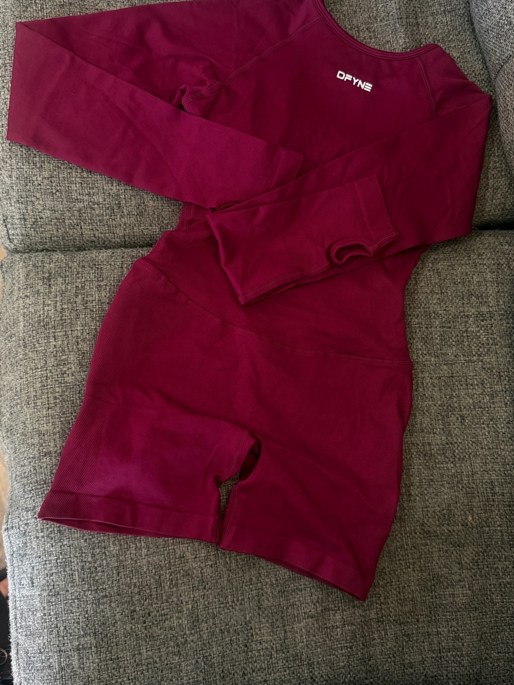 Dfyne burgandy jumpsuit size L